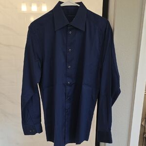 Men's Navy Blue Dress Shirt